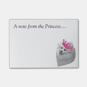 Princess Pomeranian noterar original- konstverk Post-it Block