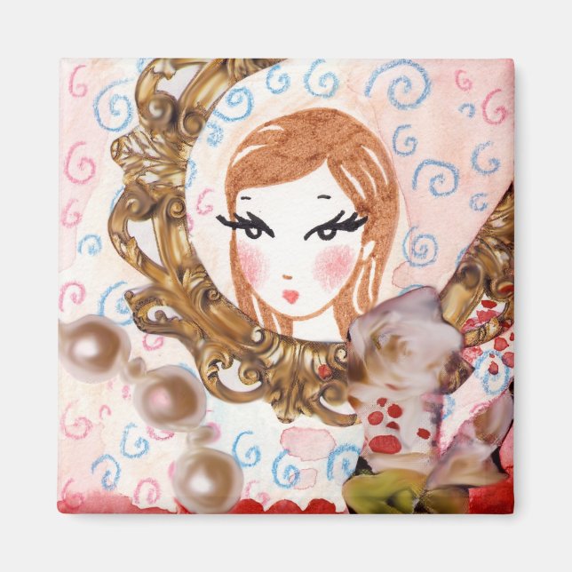 Princess Porträtt Magnet (Framsidan)