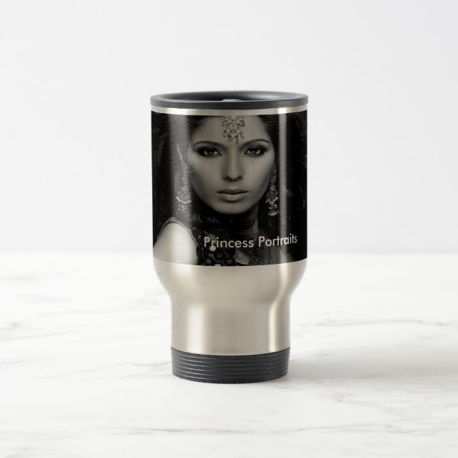 Princess Porträtt Oversized Mugg (B/W) (Center)