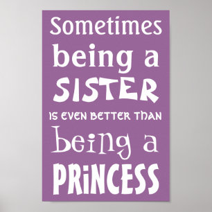 Princess poster för systrar