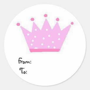 Princess-presentdekal Runt Klistermärke