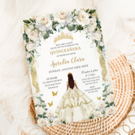 Princess Quinceañera Champagne Ivory Ro Dress Inbjudningar