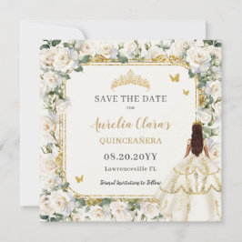 Princess Quinceañera Champagne Ivory Ro Dress Spara Datumet