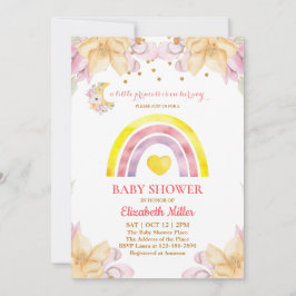 Princess Rainbow Baby Shower-inbjudan