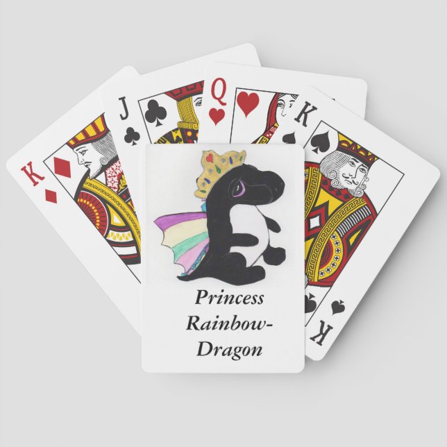 Princess Rainbow-Dragon spelar kort av JML Casinokort (Baksidan)