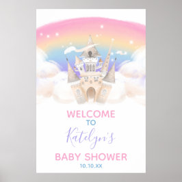 Princess Rainbow Välkomsttecken Poster