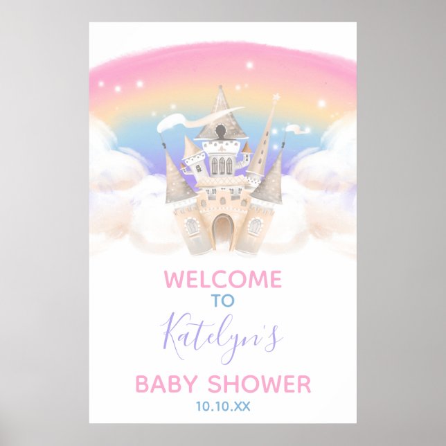 Princess Rainbow Välkomsttecken Poster (Framsidan)