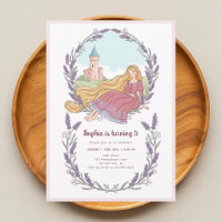 Princess Rapunzel Blommigt Lavender Birthday
