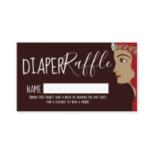 Princess Red Baby Shower Diaper Raffle Biljett