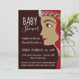 Princess Red Baby Shower Inbjudningar