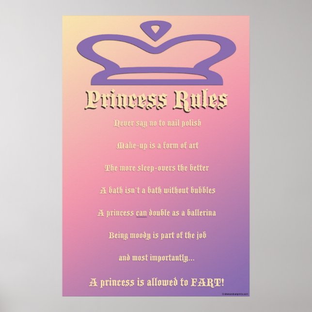 princess regler poster (Framsidan)