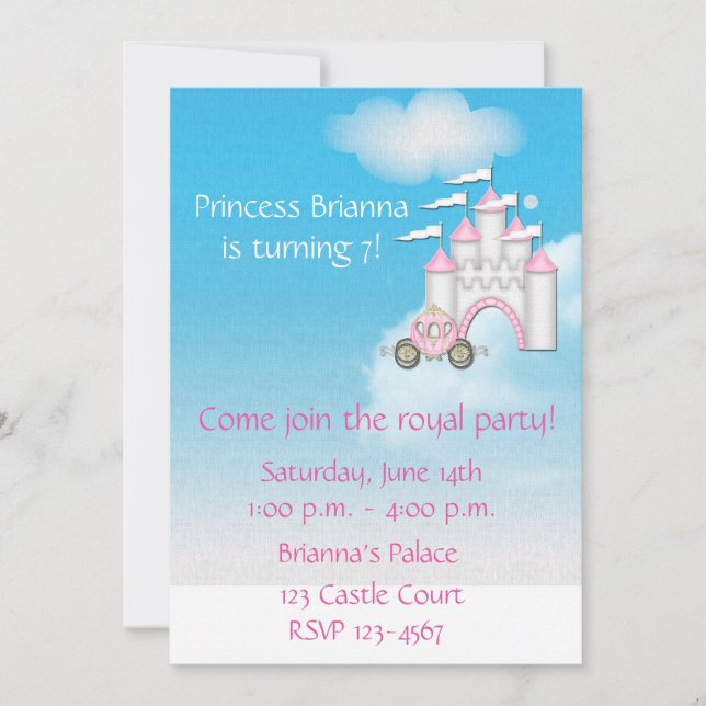 Princess Rockera Inbjudan (Framsida)