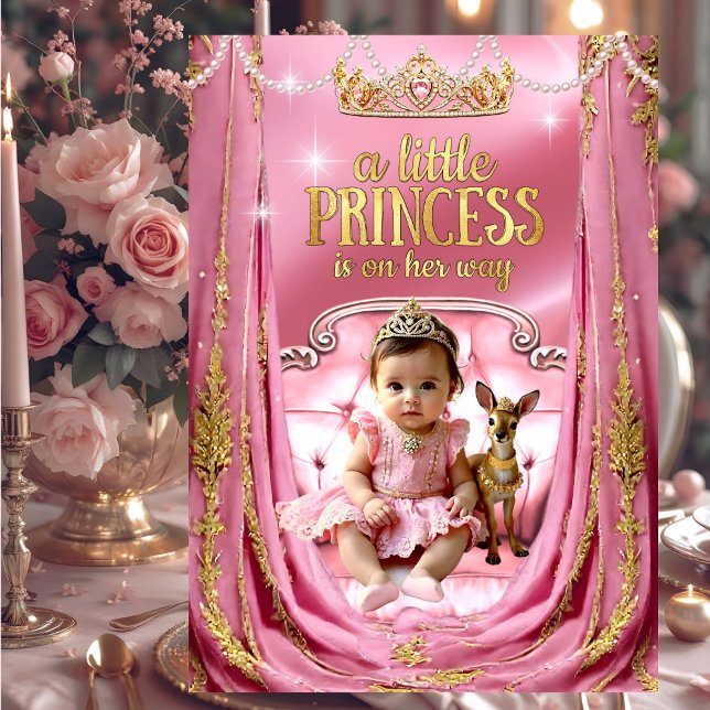 Princess Rosa Baby Shower Baby Hjort Inbjudningar (Skapare uppladdad)