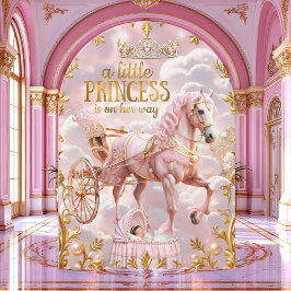 Princess Rosa Baby Shower Carriage Bassinet Inbjudningar