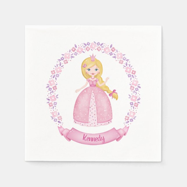 Princess Rosa Cute Personlig Pappersservett (Framsidan)