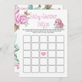 Princess Rosa Dinosaur Peony Baby Shower Bingo