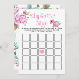 Princess Rosa Dinosaur Peony Baby Shower Bingo