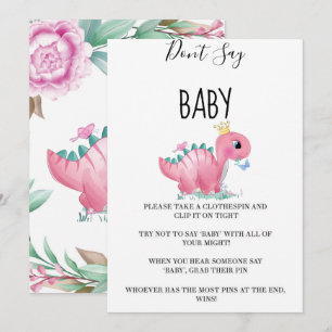 Princess Rosa Dinosaur Peony Säg inte Baby
