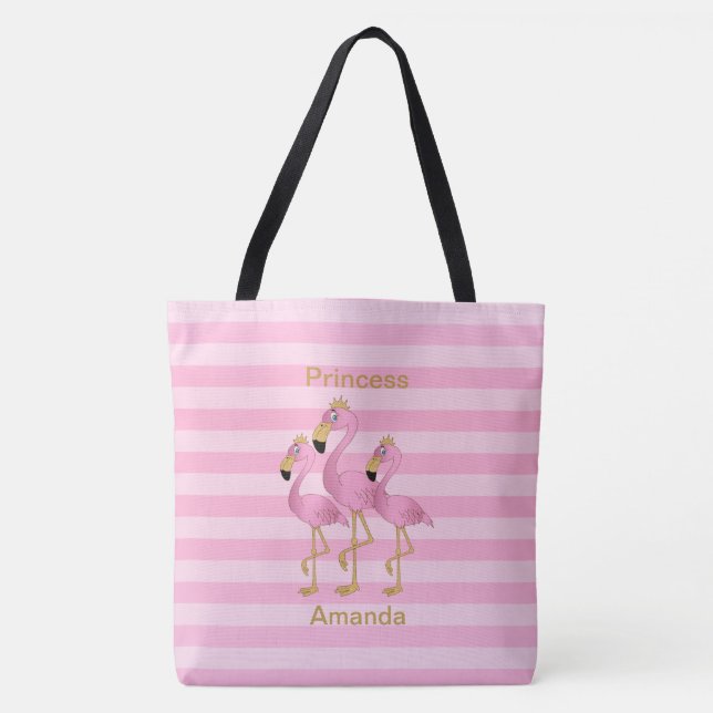 Princess Rosa Flamingos - Personalize Tygkasse (Framsida)