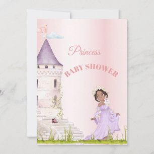 Princess Rosa Flicka Shower Inbjudningar