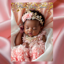 Princess Rosa Guld Flicka Shower Ethnic
