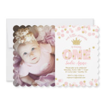 Princess Rosa Guld Glitter Första födelsedag