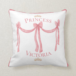 Princess Rosa Namn Guld Krona Satin Girly Kudde