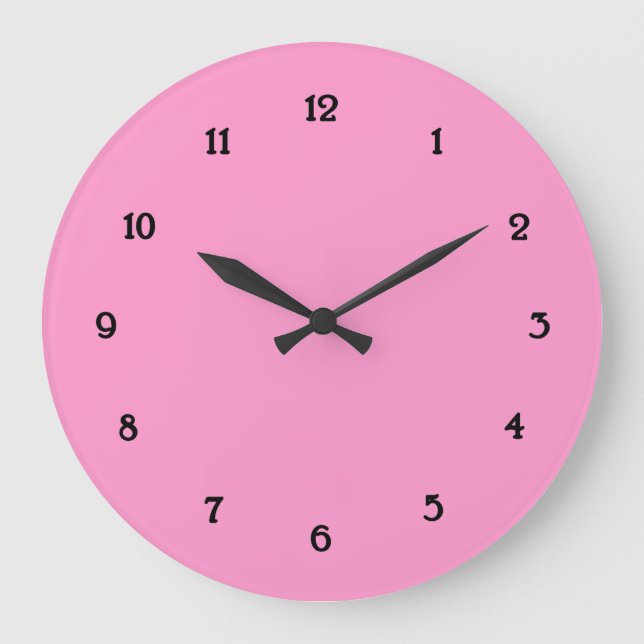 Princess Rosa och svart Wall Clock Stor Klocka (Framsida)