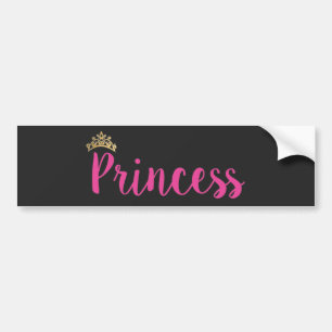 Princess Rosa Script Font Krona Bildekal