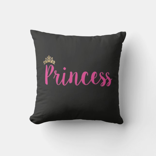 Princess Rosa Script Font Krona Kudde (Framsida)