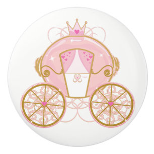 Princess Royal Carriage Rosa & Guld Wall Art Knopp