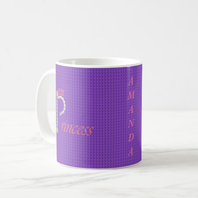 Princess Royal Lila Pearl och Krona Elegant Kaffemugg (Framsida vänster)