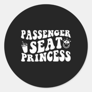 Princess Seat Passenger Friend Princess Passenger Runt Klistermärke