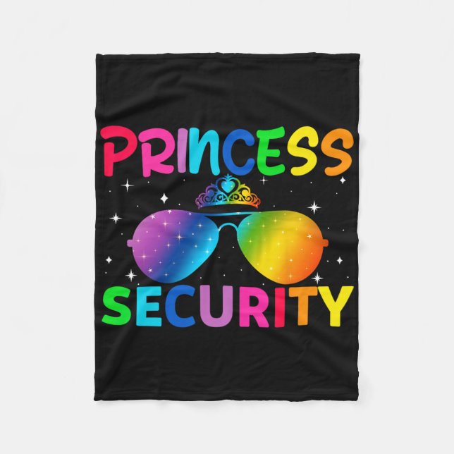 Princess Security Birthday Halloween fest Funny M Fleecefilt (Framsidan)