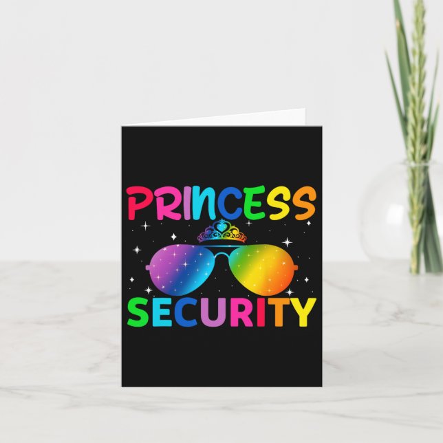 Princess Security Birthday Halloween fest Funny M Kort (Framsida)