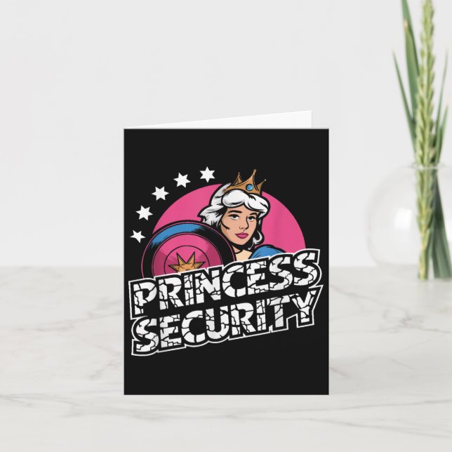 Princess Security Birthday Pappa &amp; Mamma Boys  Kort (Framsida)