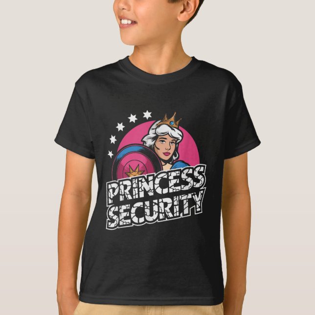 Princess Security Birthday Pappa &amp; Mamma Boys  T Shirt (Framsida)