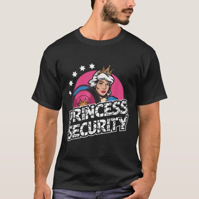 Princess Security Birthday Pappa &amp; Mamma Boys  T Shirt (Framsida)