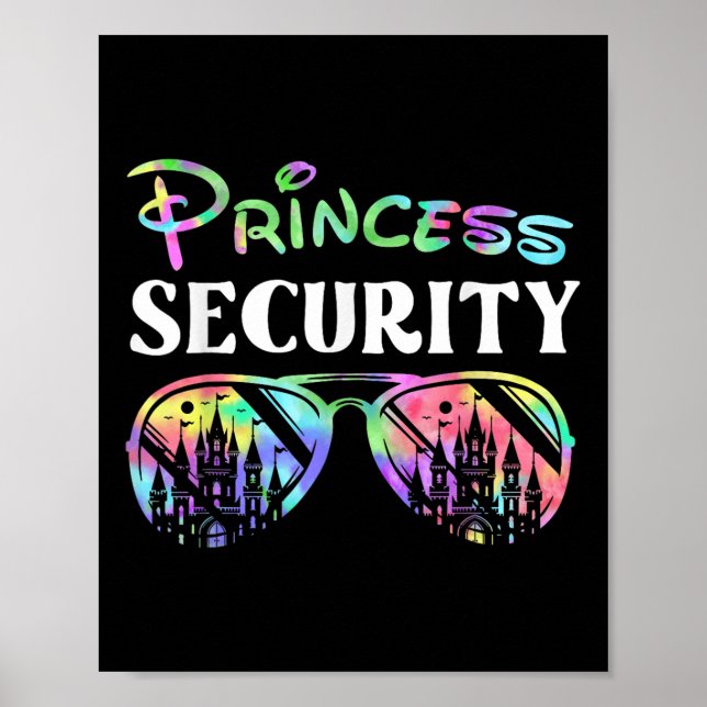 Princess Security Funny Födelsedagsfest Matching F Poster (Framsidan)