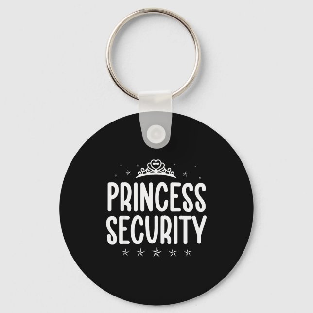 Princess Security Halloween Costume Dad Men Family Nyckelring (Framsida)