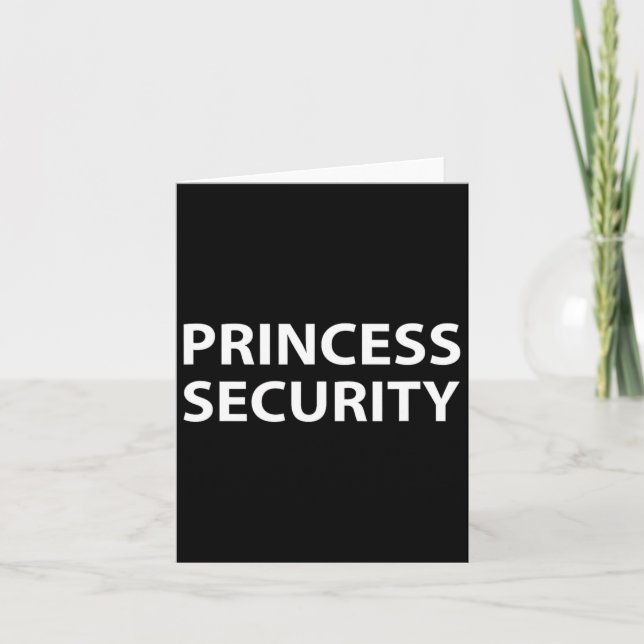 Princess Security Halloween Costume Pappa Manar Ma Kort (Framsida)
