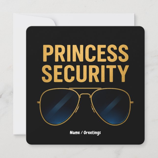 Princess Security Magic Halloween Födelsedagsfest Inbjudningar (Framsida)