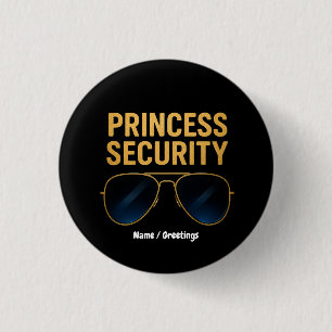 Princess Security Magic Halloween Födelsedagsfest Knapp