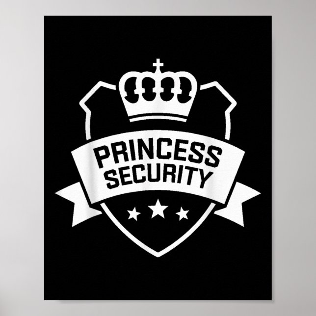 Princess Security Protection Birthday Family Boys Poster (Framsidan)
