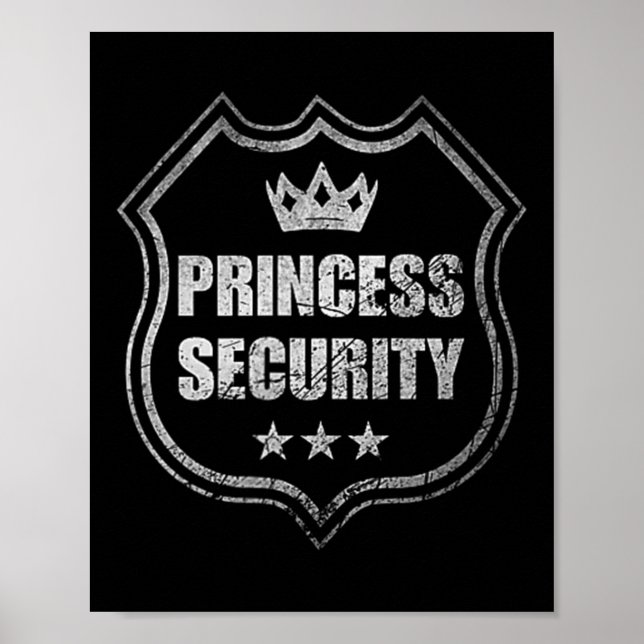 Princess Security Protection Födelsedagsfest Match Poster (Framsidan)