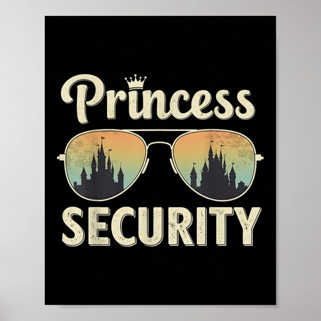 Princess Security Protection Retro Castle Matching Poster (Framsidan)