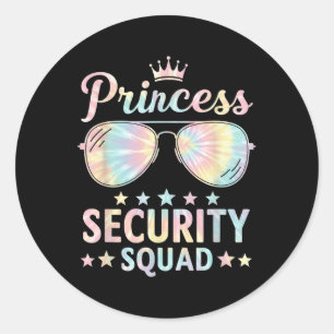 Princess Security Protection Retro Castle Matching Runt Klistermärke