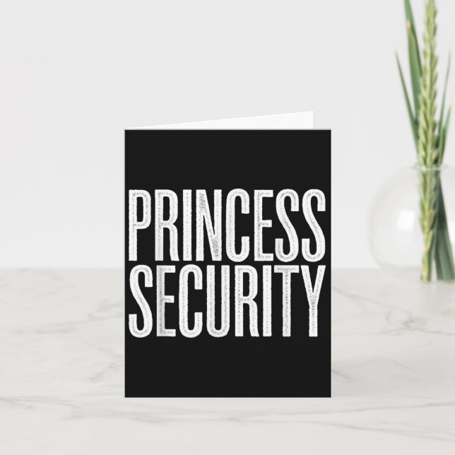 Princess Security Protection Retro Castle Women Me Kort (Framsida)