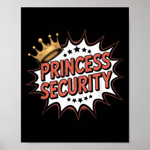 Princess Security Retro Birthday Pappa &amp; Mamma Poster