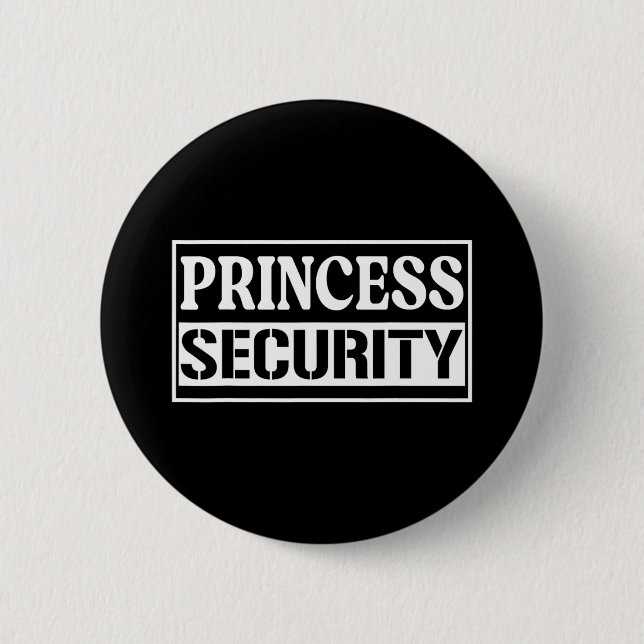 Princess Security Roligt Birthday Halloween fest d Knapp (Framsida)
